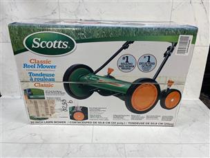 Scotts 20 in. Manual Walk Behind Reel Mower with Grass Catcher for